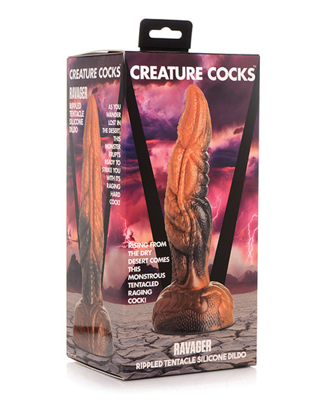 Creature Cocks Ravager Rippled Tentacled Monster Silicone Dildo