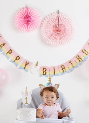 Gold Glitter Unicorn Birthday Kit