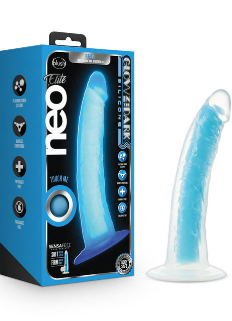 Neo Elite Glow 7.5" Cock with Suction Cup