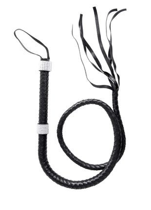 Rhinestone Handle Braided Whip