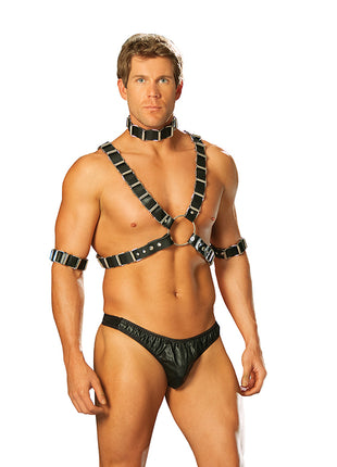 Leather Chest Harness Set
