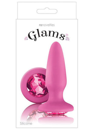 Glams Silicone Anal Plug with gem