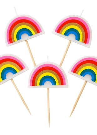 Rainbow Shaped Cake Candles
