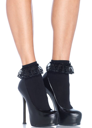 Diem Lace Ruffle Anklet Socks