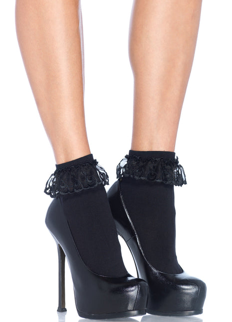 Diem Lace Ruffle Anklet Socks