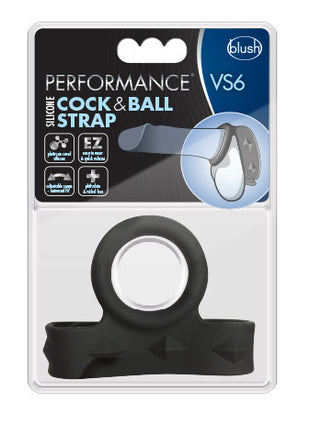 Performance VS6 Silicone Cock & Ball Strap - Black