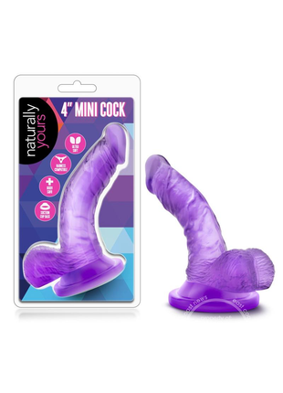 Naturally Yours Mini Dildo with Balls 4.75in