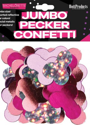 Bachelorette Mylar Party Pecker Confetti Jumbo - Multi-Color