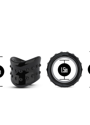 Blush Stay Hard Beef Ball Stretcher 1.5" Diameter Black