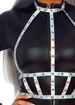 Leg Avenue Iridescent Studded Body Harness