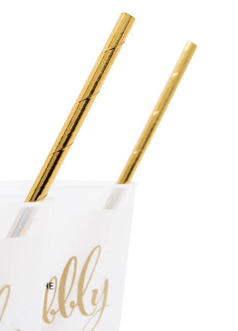 Gold Foil Fancy Paper Drinking Straws