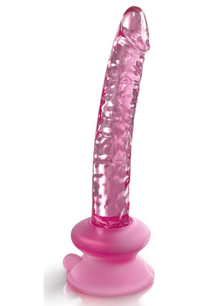 Icicles No 86 Glass Wand With Bendable Silicone Suction Cup - Pink