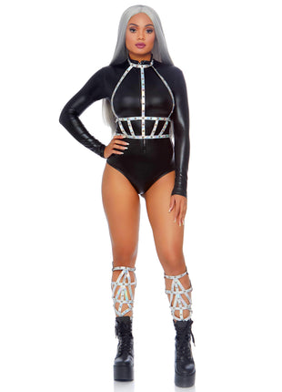 Leg Avenue Iridescent Studded Body Harness