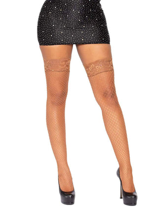 Nya Stay Up Fishnet Thigh Highs