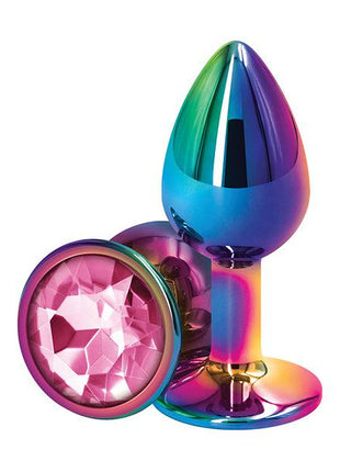 Rear Assets Mulitcolor Round Anal Plug - Small