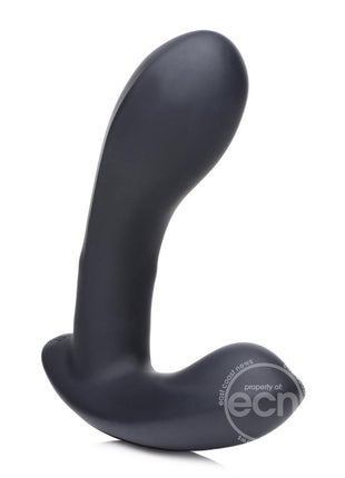 Zeus Vibrating & E-Stim Silicone Rechargeable Prostate Massager With Remote Control - Black
