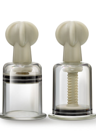Temptasia Clit And Nipple Large Twist Suckers (Set of 2) - Clear