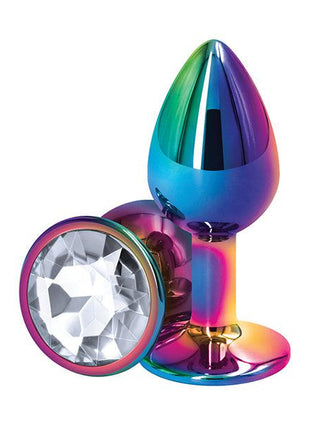 Rear Assets Mulitcolor Round Anal Plug - Small