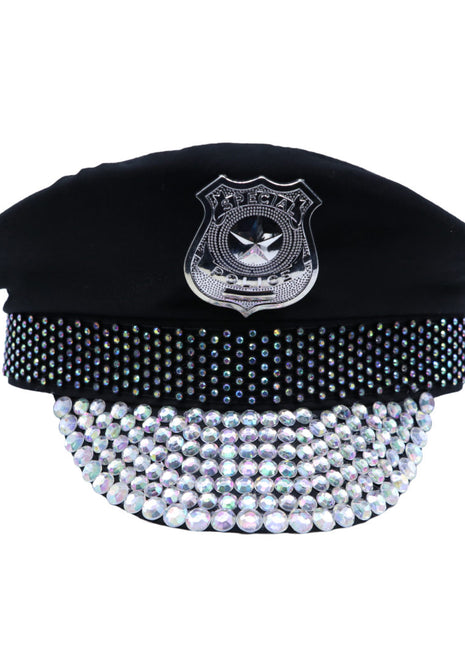 Bejeweled Cop Hat