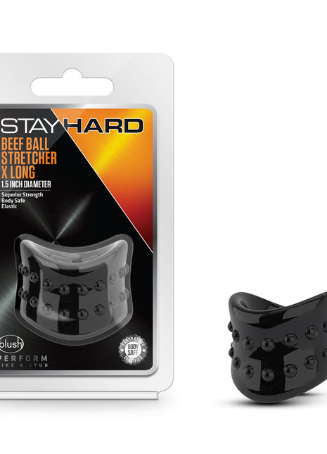 Blush Stay Hard Beef Ball Stretcher 1.5" Diameter Black