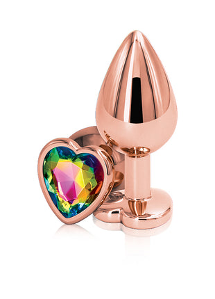 Rear Assets Rose Gold Heart Plug -Medium