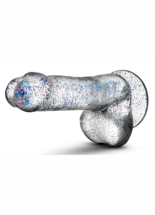 Naturally Yours 6" Glitter Cock Sparkling Clear