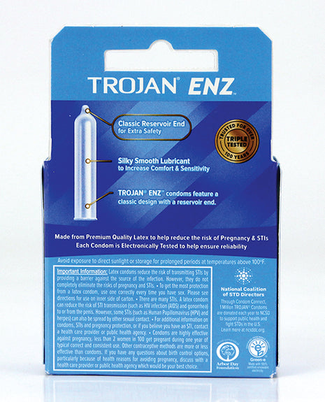 Trojan Enz Lubricated Condoms