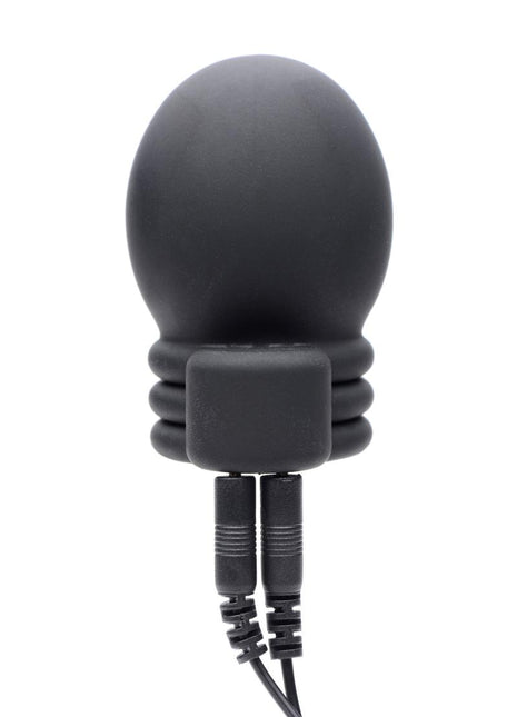 Zeus Electrosex Lightning Hood E-stim Silicone Penis Head Teaser - Black