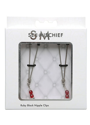 Sexperiments Ruby Black Nipple Clamps
