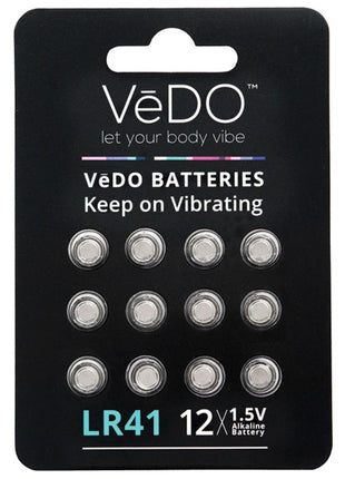 VeDO LR41 Batteries - 1.5V Pack of 12