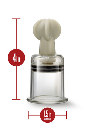 Temptasia Clit And Nipple Large Twist Suckers (Set of 2) - Clear