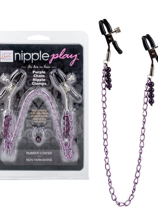 Nipple Play Purple Chain Nipple Clamps