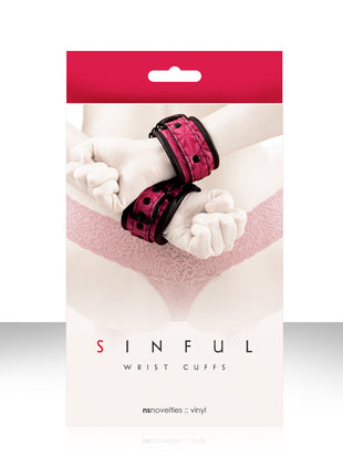 Sinful Wrist Cuffs - Pink