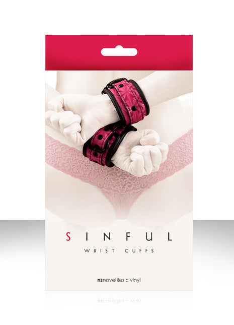 Sinful Wrist Cuffs - Pink