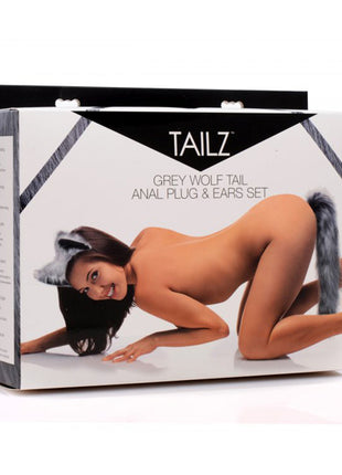 Tailz Grey Wolf Tail And Ears Set