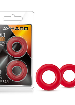 Blush Stay Hard Donut Rings - Red