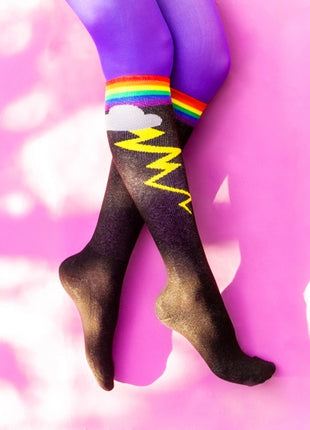 Rainbow Storm - Knee Socks