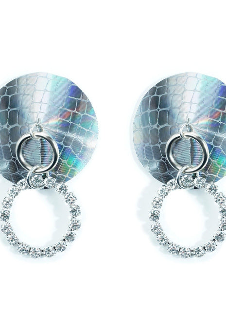 Pull Me Closer Holographic Ring Reusable Silicone Nipple Cover Pasties