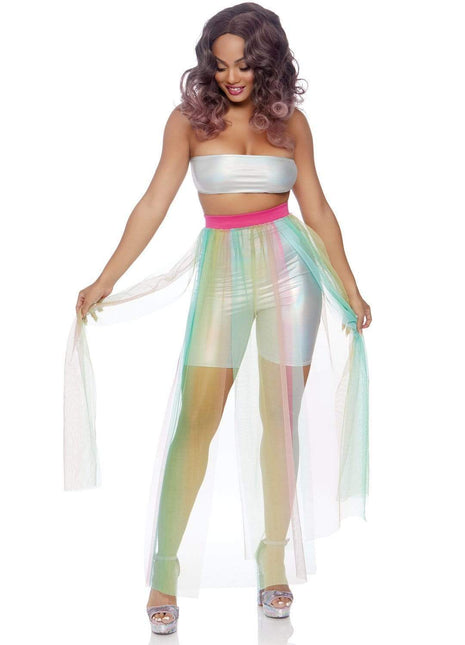 Multi Slit Sheer Maxi Skirt