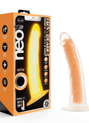Neo Elite Glow 7.5" Cock with Suction Cup