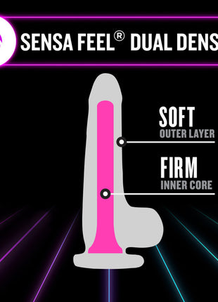 Neo Elite Glow in the Dark Dildo With Balls 7.5in