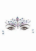 Short Sleeve Teddy and Dazzling Crowned Face Bling Sticker