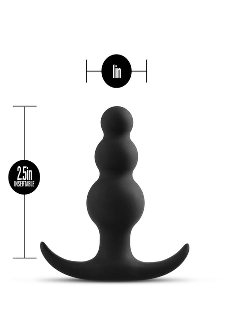 Anal Adventures Platinum Beaded Silicone Butt Plug