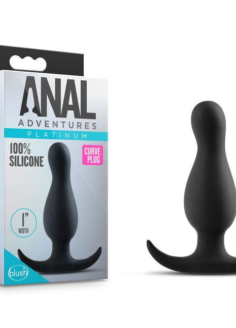 Anal Adventures Platinum Curve Silicone Butt Plug