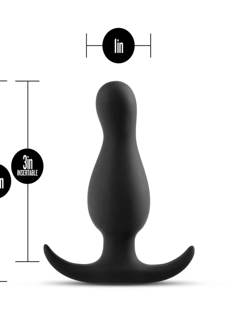 Anal Adventures Platinum Curve Silicone Butt Plug